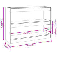 Boekenkast/Kamerscherm 100X30X72 Cm