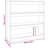 Boekenkast/Kamerscherm 100X30X103 Cm