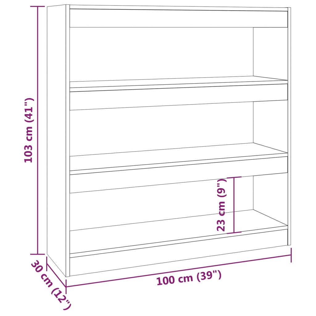Boekenkast/Kamerscherm 100X30X103 Cm