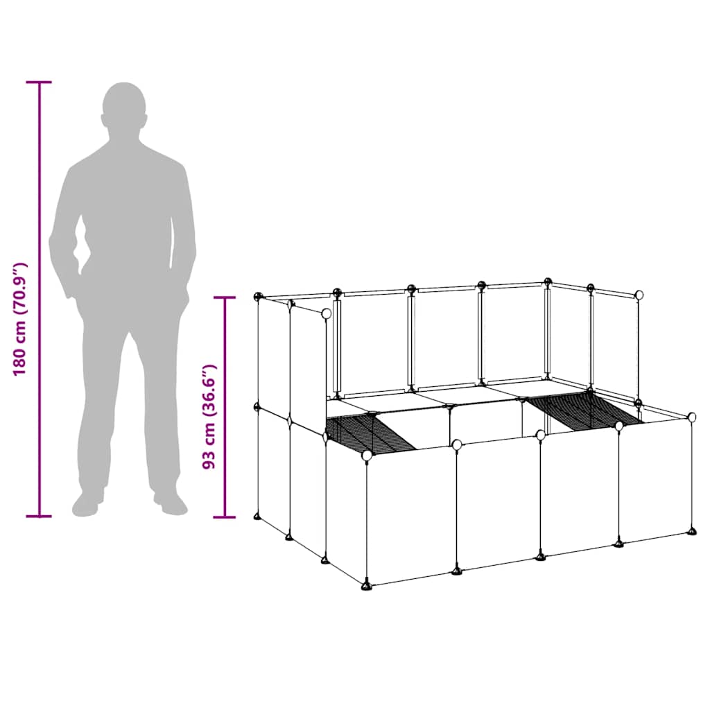 Dierenhok Klein 143X107X93 Polypropeen En Staal