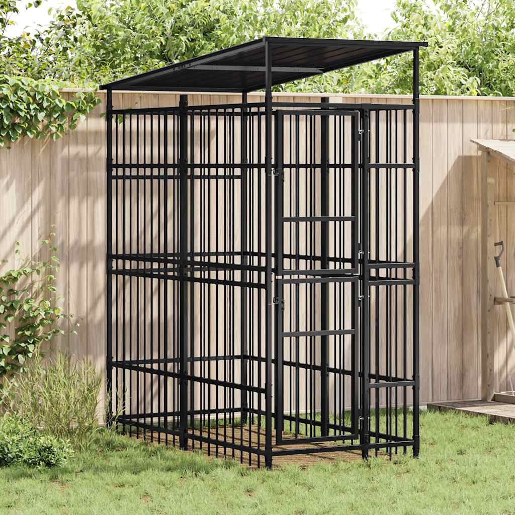 Hondenkennel 1,84 M² Staal