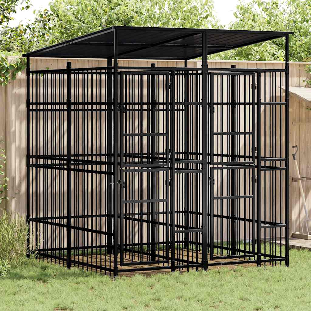 Hondenkennel 1,84 M² Staal