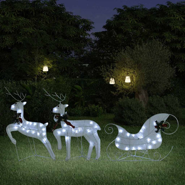 Kerstdecoratie Rendieren En Slee 60 Led's Kleurig
