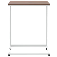 Bijzettafel Met Wieltjes Bewerkt Hout