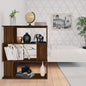 Boekenkast 80X24X96 Cm Bewerkt Hout Artisanaal Eikenkleur