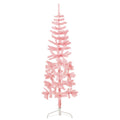 Kunstkerstboom Half Met Standaard Smal Roze