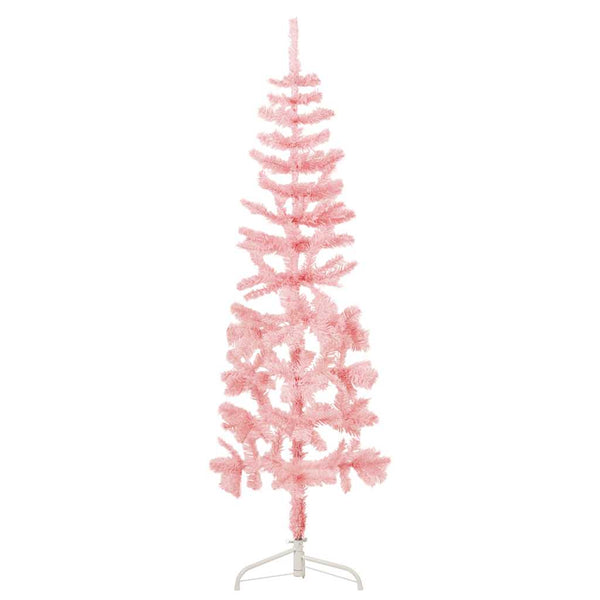 Kunstkerstboom Half Met Standaard Smal Roze
