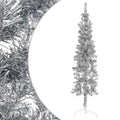 Kunstkerstboom Half Met Standaard Smal Kleurig Zilver