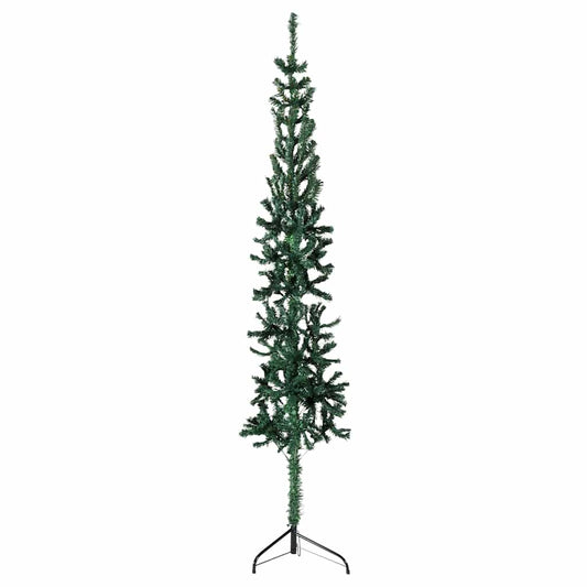 Kunstkerstboom Half Met Standaard Smal Groen