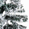 Kunstkerstboom Half Met Sneeuw Smal Wit En Groen