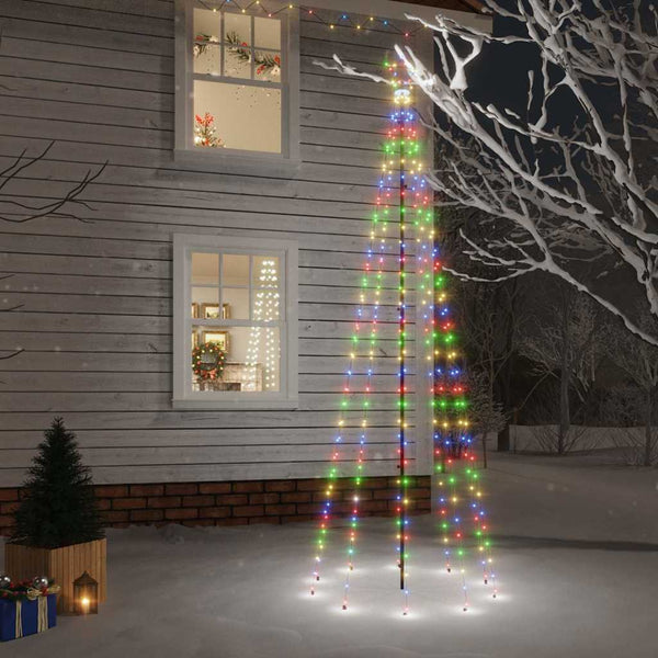 Kerstboom Met Grondpin 310 Led's Meerkleurig 300 Cm Multikleur