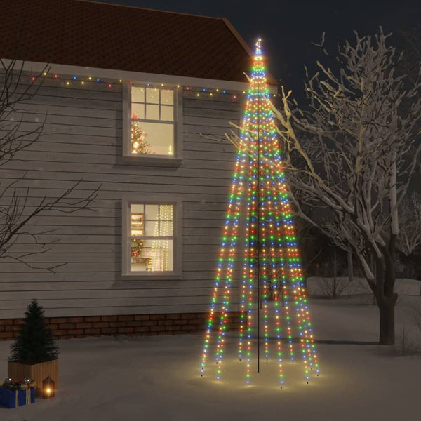 Kerstboom Met Grondpin 310 Led's Meerkleurig 300 Cm Multikleur