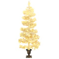 Kunstkerstboom Met Verlichting En Pot 120 Cm Pvc Wit