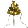 Tuinpadkerstbomen 6 St Met Te Led's 45 Cm Pvc Warmwit