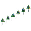 Tuinpadkerstbomen 6 St Met Meerkleurige Led's 45 Cm Pvc Multikleur