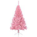 Kunstkerstboom Met Standaard Half 150 Cm Pvc Roze