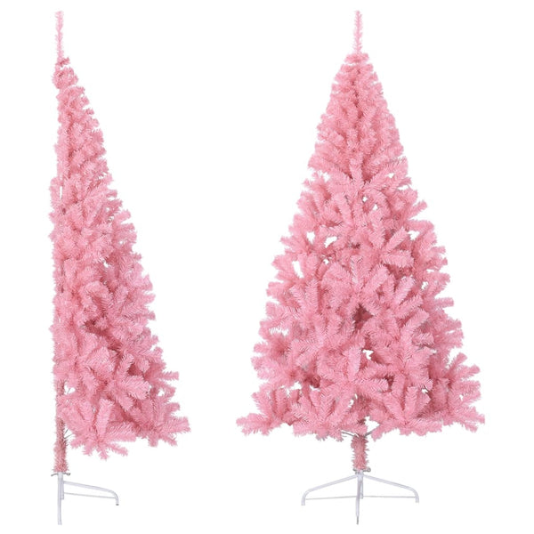 Kunstkerstboom Met Standaard Half 150 Cm Pvc Roze