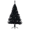 Kunstkerstboom Met Standaard Half 150 Cm Pvc Zwart