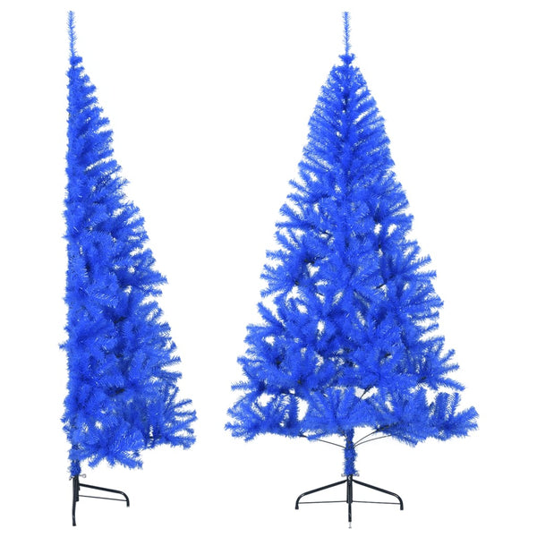Kunstkerstboom Met Standaard Half 120 Cm Pvc Blauw