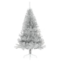 Kunstkerstboom Half Met Standaard 180 Cm Pet Kleurig Zilver