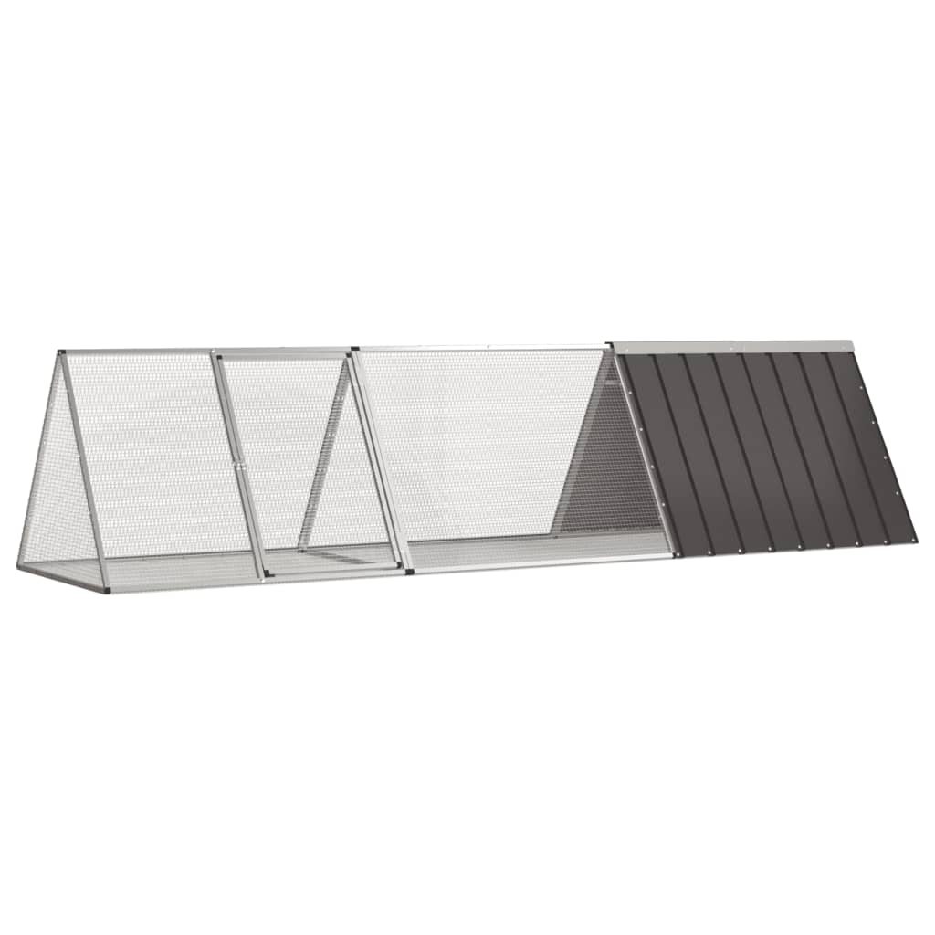 Konijnenhok 201,5X80,5X71 Cm Gegalvaniseerd Staal