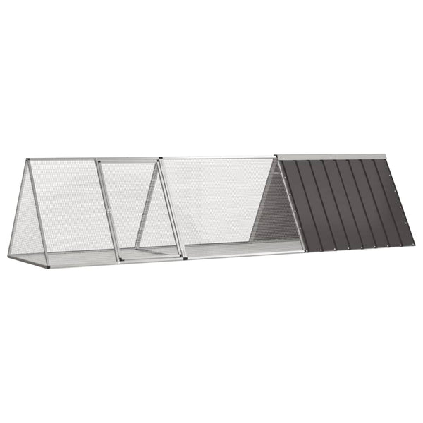 Konijnenhok 201,5X80,5X71 Cm Gegalvaniseerd Staal