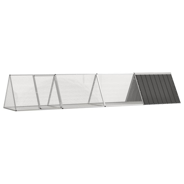 Konijnenhok 201,5X80,5X71 Cm Gegalvaniseerd Staal
