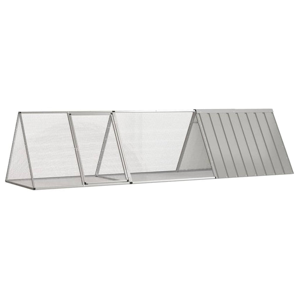 Konijnenhok 201,5X80,5X71 Cm Gegalvaniseerd Staal