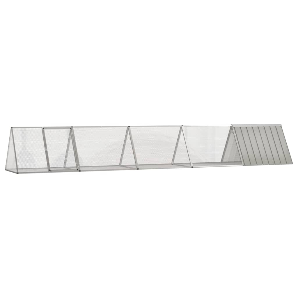 Konijnenhok 201,5X80,5X71 Cm Gegalvaniseerd Staal