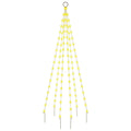 Vlaggenmast Kerstboom 108 Led's 180 Cm