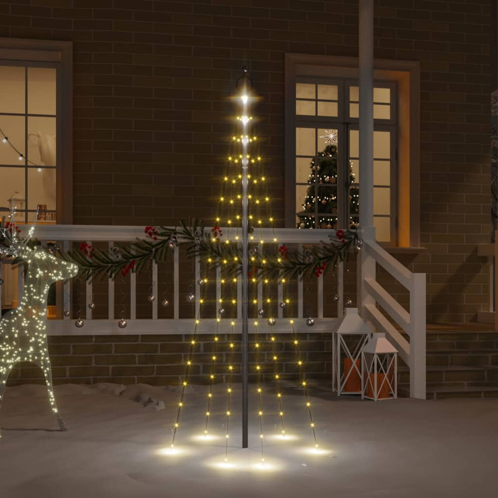 Vlaggenmast Kerstboom 108 Led's 180 Cm