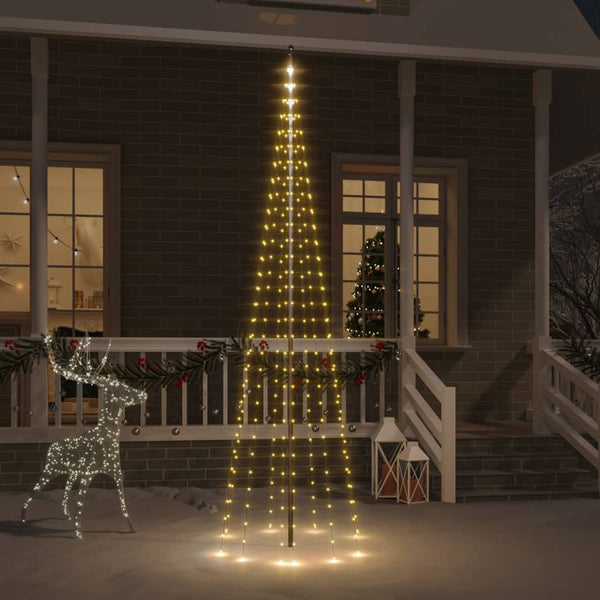 Vlaggenmast Kerstboom 108 Led's 180 Cm