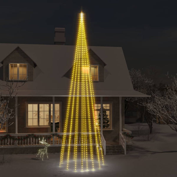 Vlaggenmast Kerstboom 108 Led's 180 Cm