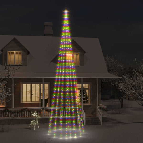 Vlaggenmast Kerstboom 108 Led's 180 Cm