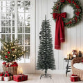 Kunstkerstboom Met Standaard Smal Pvc Groen