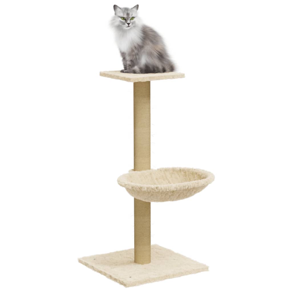 Kattenmeubel Met Sisal Krabpaal 74 Cm Kleurig