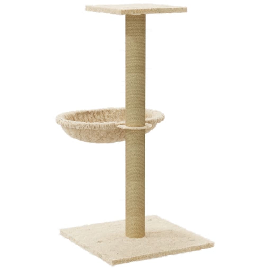 Kattenmeubel Met Sisal Krabpaal 74 Cm Kleurig