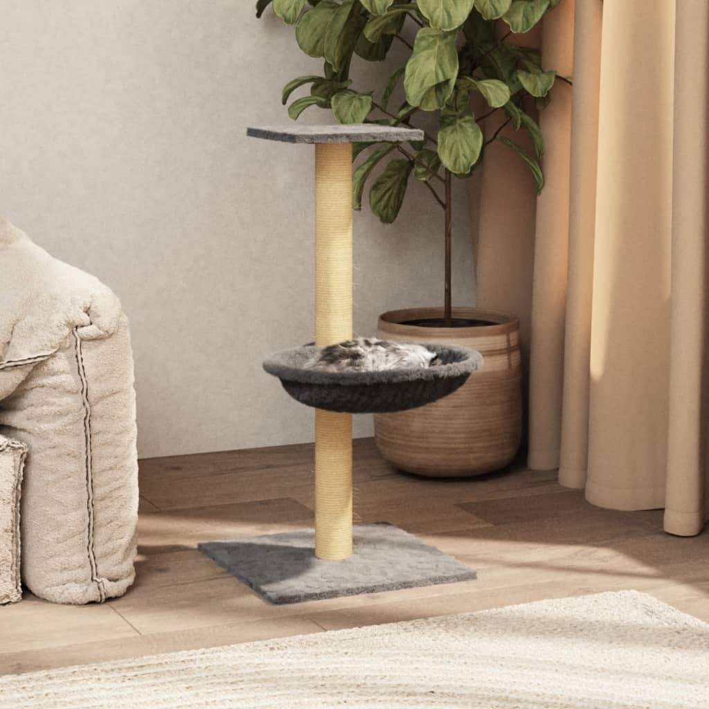 Kattenmeubel Met Sisal Krabpaal 74 Cm Kleurig