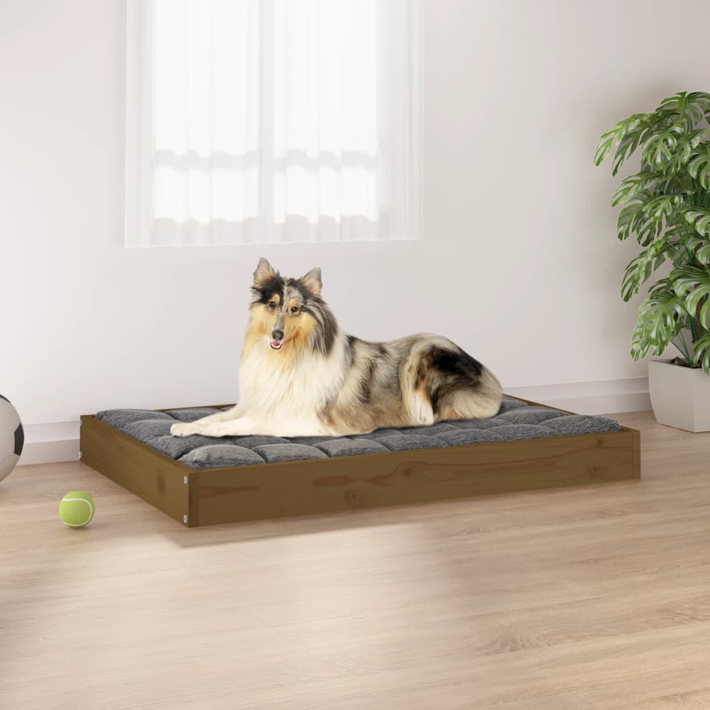 Hondenbed 72 X 54 X 9 Cm Massief Vurenhout
