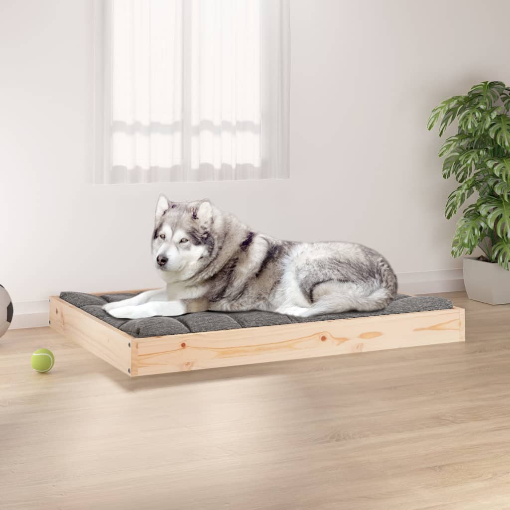 Hondenbed 101,5 X 74 X 9 Cm Massief Vurenhout