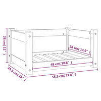 Hondenbed 55,5X45,5X28 Cm Massief Grenenhout