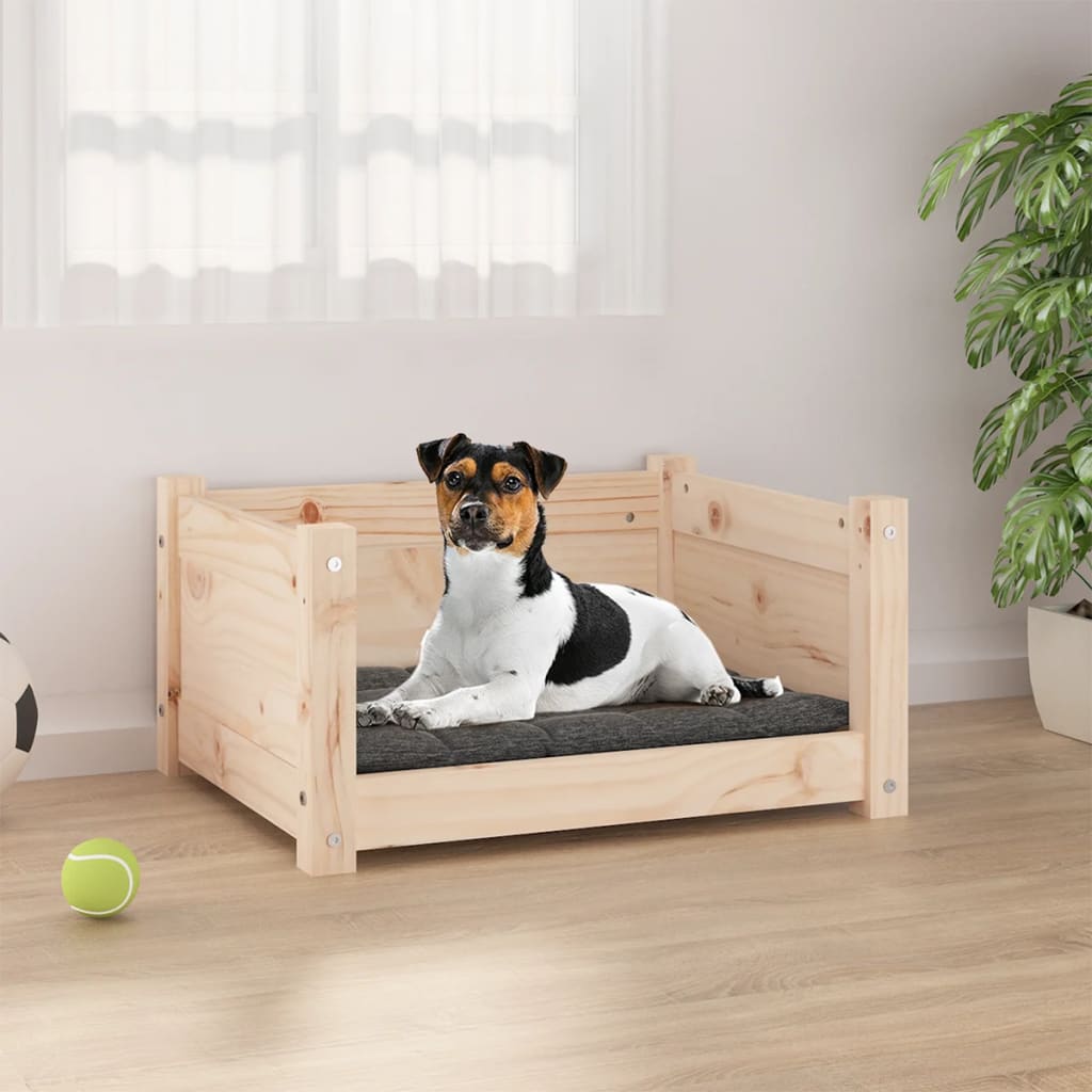Hondenbed 55,5X45,5X28 Cm Massief Grenenhout