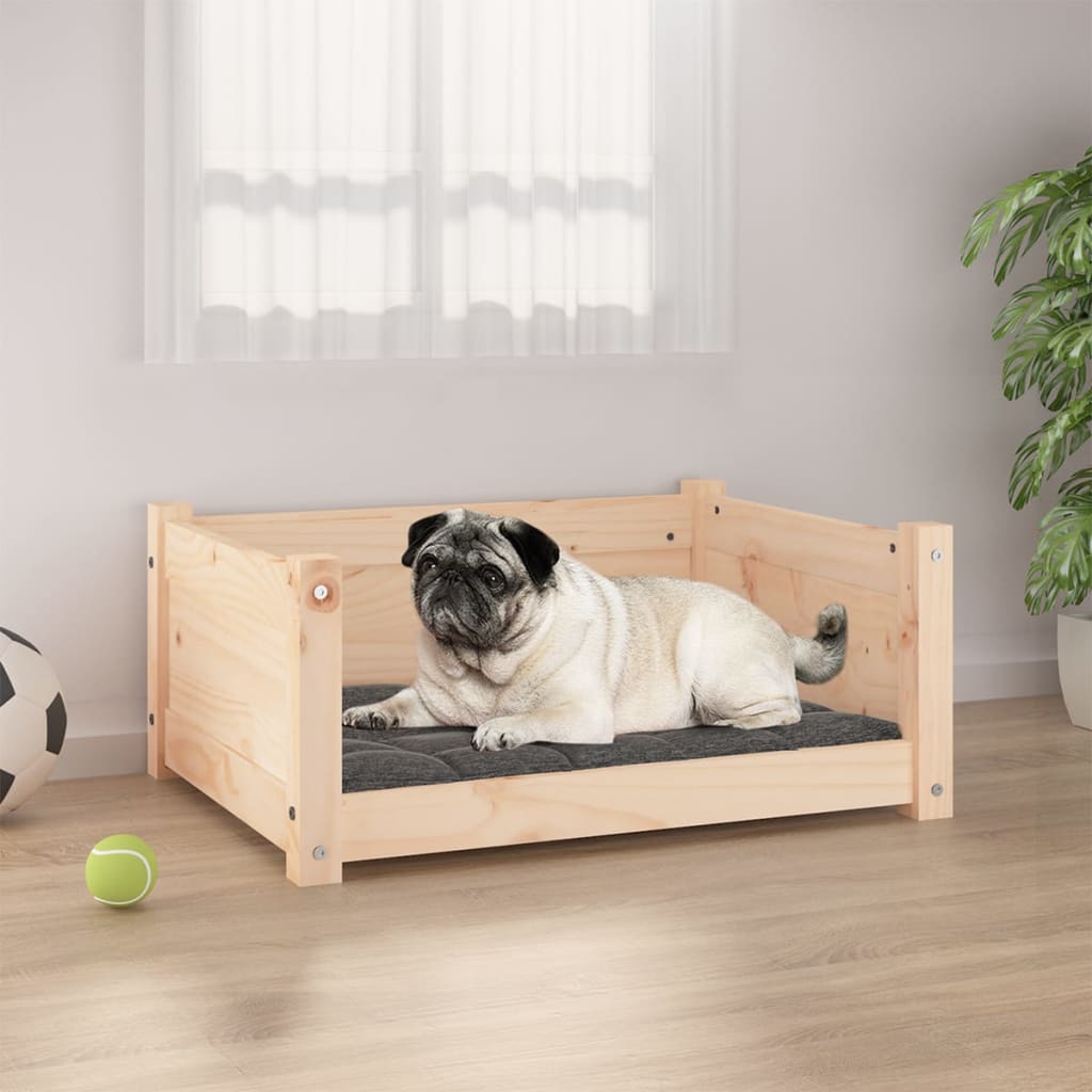 Hondenbed 55,5X45,5X28 Cm Massief Grenenhout