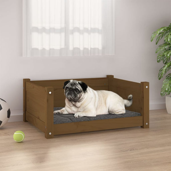 Hondenbed 55,5X45,5X28 Cm Massief Grenenhout