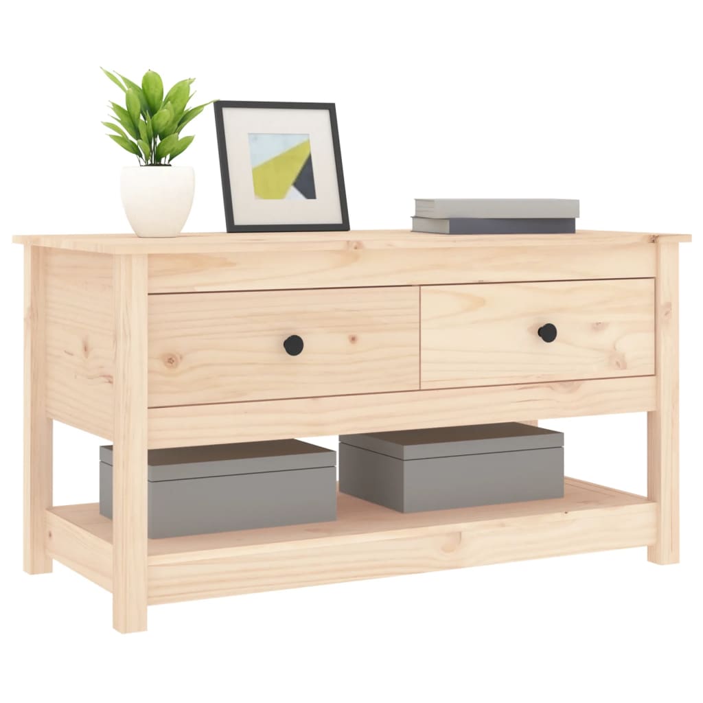 Salontafel 102X49X55 Cm Massief Grenenhout