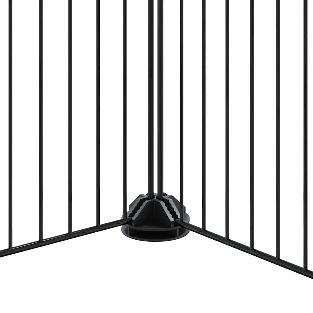 Huisdierenkooi Met Deur 36 Panelen 175X105X70 Cm Staal Zwart