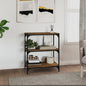 Boekenkast 60X33X70,5 Cm Bewerkt Hout En Staal Gerookt Eiken