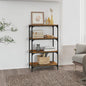 Boekenkast 60X33X70,5 Cm Bewerkt Hout En Staal Gerookt Eiken