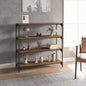 Boekenkast 60X33X70,5 Cm Bewerkt Hout En Staal Gerookt Eiken