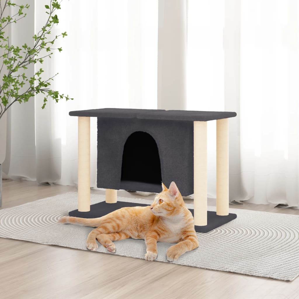 Kattenmeubel Met Sisal Krabpalen 50 Cm Kleurig